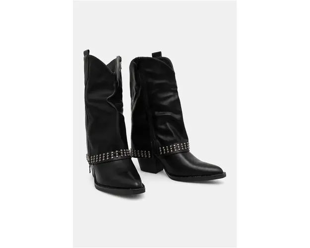 Answear Lab cizme femei, culoarea negru, cu toc drept