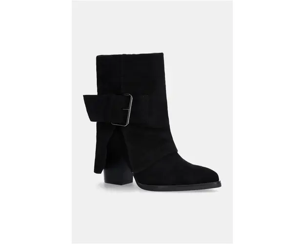 Answear Lab botine femei, culoarea negru, cu toc drept