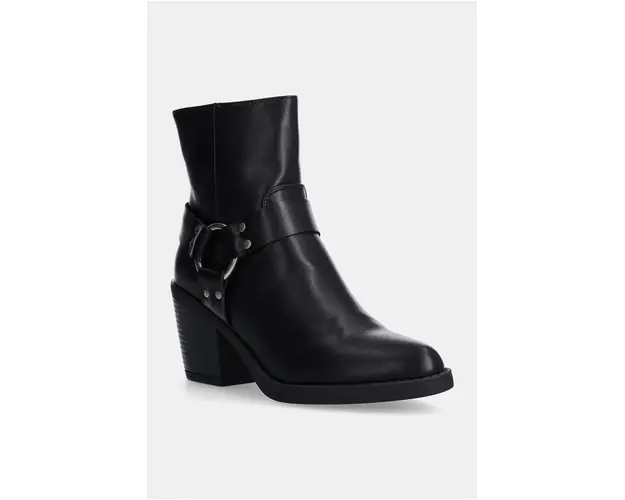 Answear Lab botine femei, culoarea negru, cu toc drept, izolare usoara
