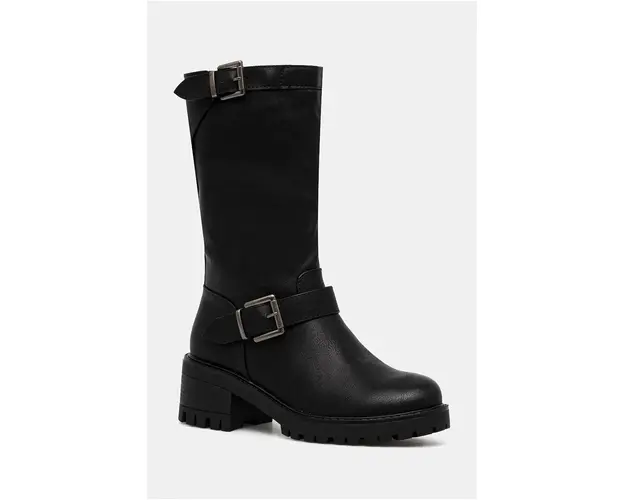 Answear Lab cizme femei, culoarea negru, cu toc drept