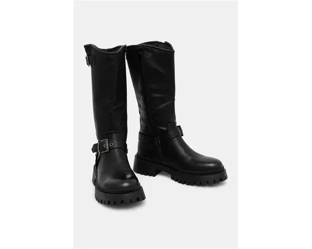 Answear Lab cizme femei, culoarea negru, cu toc plat