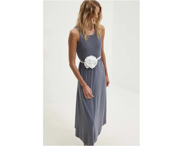 Answear Lab curea de piele femei, culoarea alb