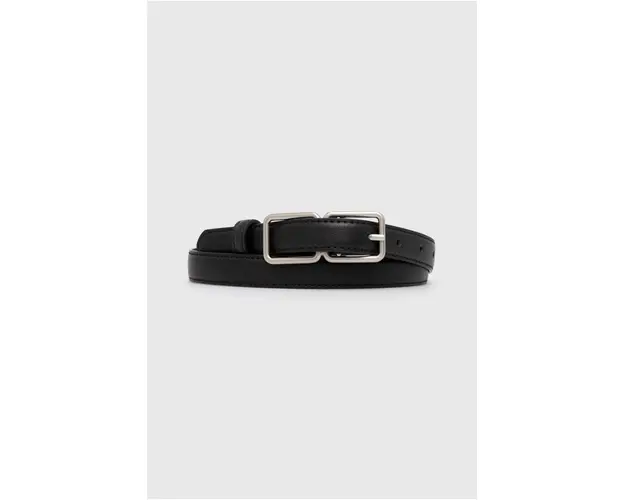 Answear Lab curea de piele femei, culoarea argintiu