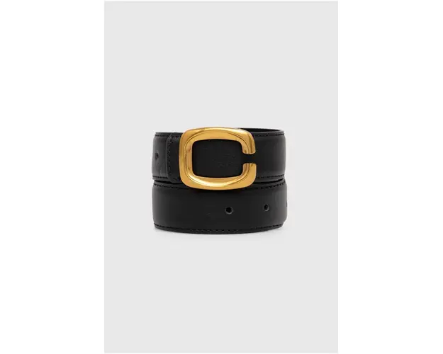 Answear Lab curea de piele femei, culoarea negru