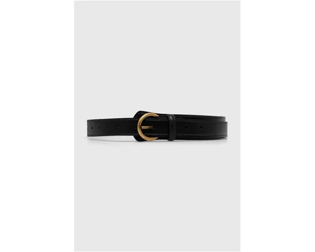 Answear Lab curea de piele femei, culoarea negru