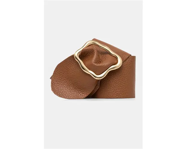 Answear Lab curea de piele femei, culoarea maro