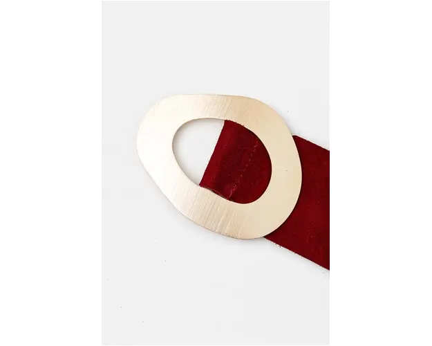 Answear Lab curea din piele intoarsa culoarea rosu