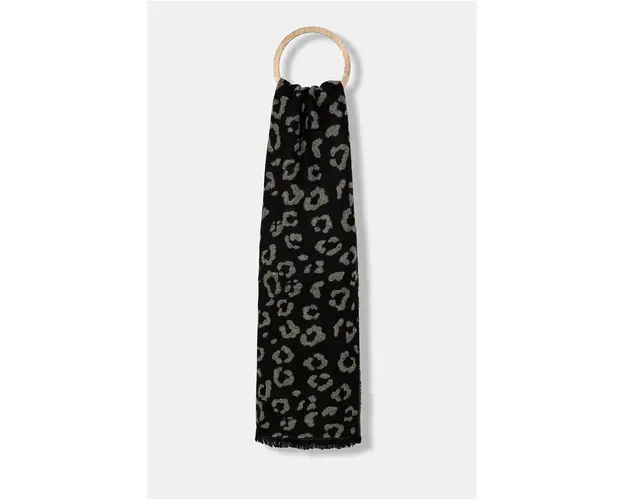 Answear Lab fular de lana culoarea negru, modelator