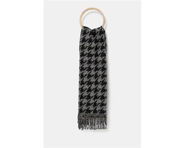 Answear Lab esarfa de lana culoarea negru, modelator