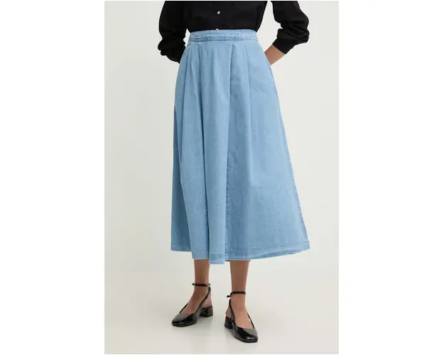Answear Lab fusta jeans midi, evazati