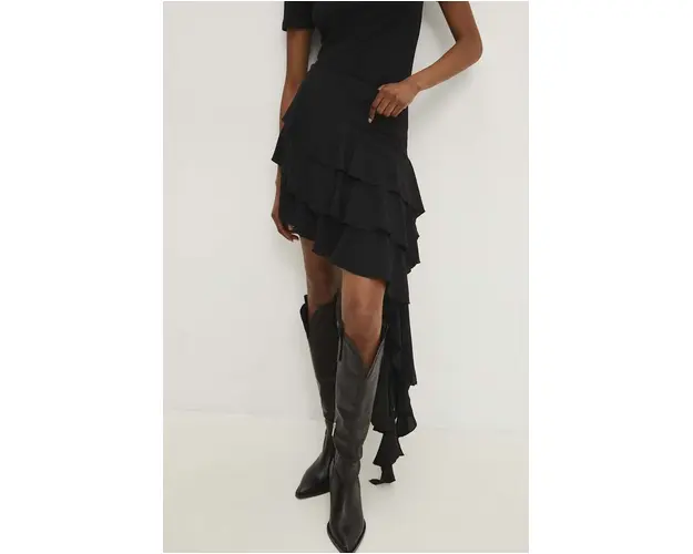 Answear Lab fusta culoarea negru, mini, evazati