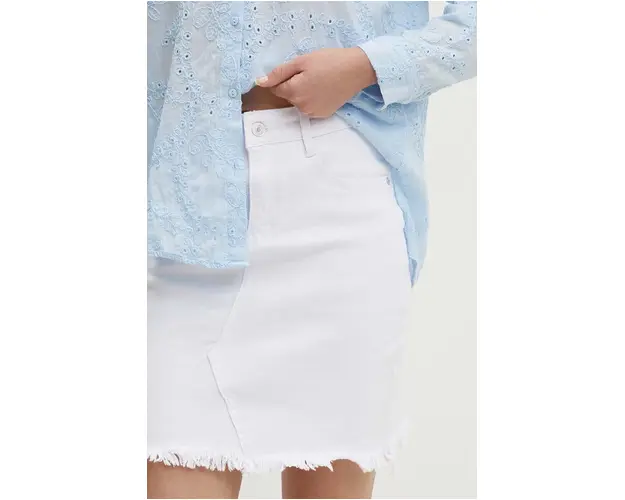 Answear Lab fusta culoarea alb, mini, drept