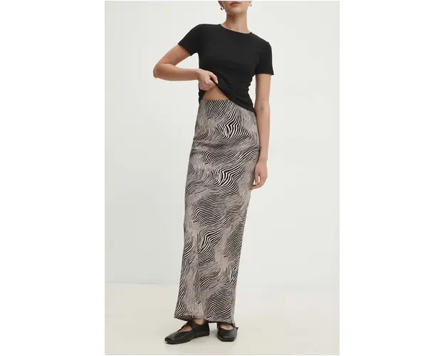 Answear Lab fusta culoarea maro, maxi, drept