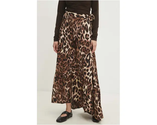 Answear Lab fusta culoarea bej, maxi, evazati