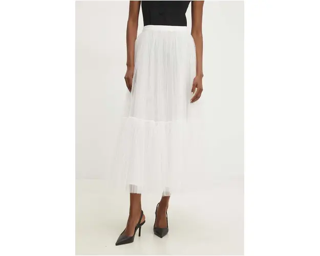 Answear Lab fusta culoarea alb, maxi, evazati