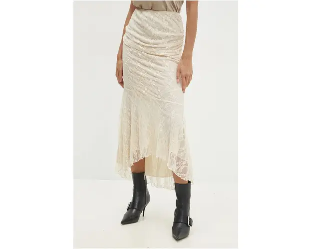 Answear Lab fusta culoarea bej, maxi, creion