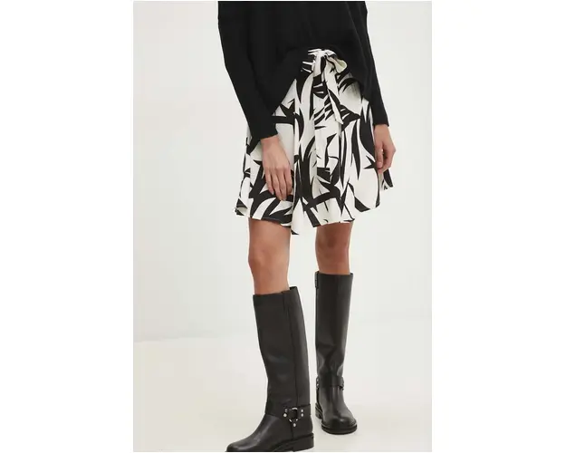 Answear Lab fusta culoarea alb, mini, evazati