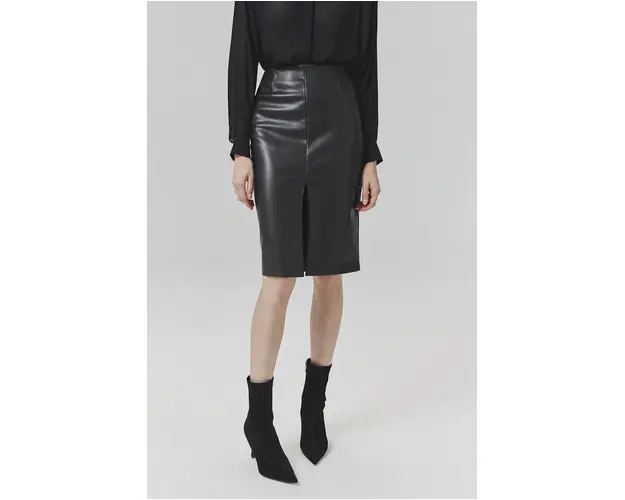Answear Lab fusta culoarea negru, midi, drept