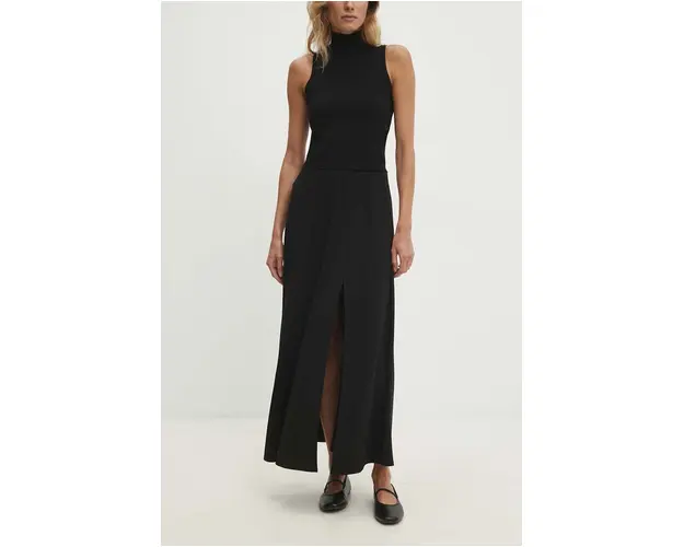 Answear Lab fusta culoarea negru, maxi, evazati