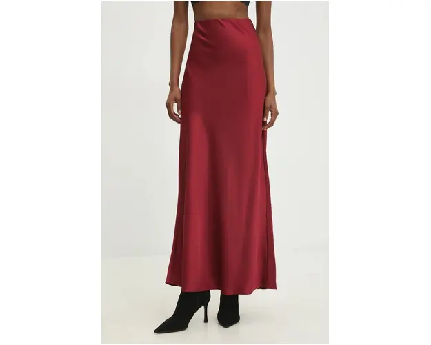 Answear Lab fusta culoarea bordo, maxi, drept