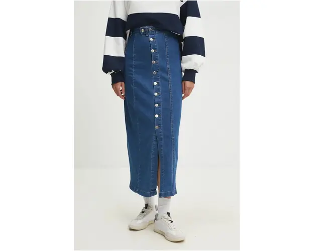 Answear Lab fusta jeans maxi, drept