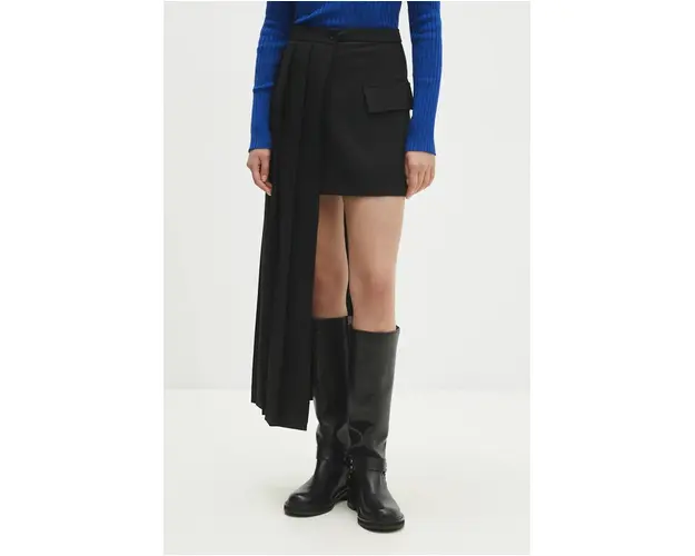 Answear Lab fusta culoarea negru, mini, evazati