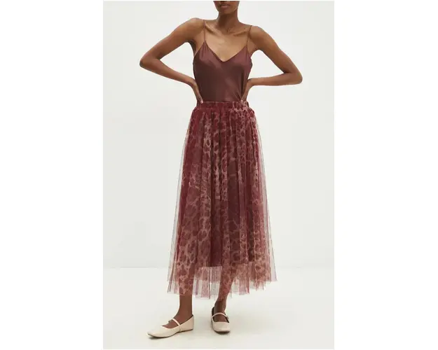 Answear Lab fusta culoarea bej, maxi, evazati