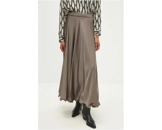 Answear Lab fusta culoarea bej, maxi, evazati