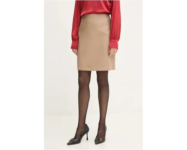 Answear Lab fusta culoarea bej, mini, drept