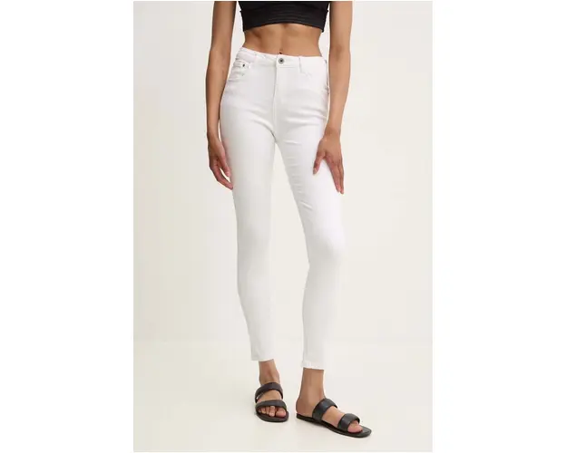 Answear Lab jeansi femei, culoarea alb