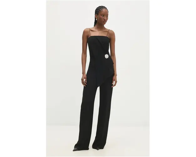 Answear Lab salopeta culoarea negru, cold shoulder