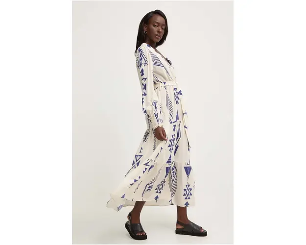 Answear Lab rochie culoarea alb, maxi, evazati