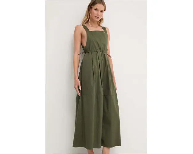 Answear Lab rochie culoarea verde, maxi, evazati