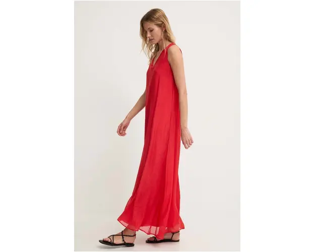 Answear Lab rochie culoarea rosu, maxi, evazati