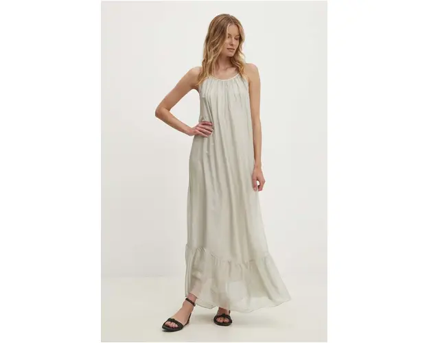 Answear Lab rochie culoarea bej, maxi, evazati