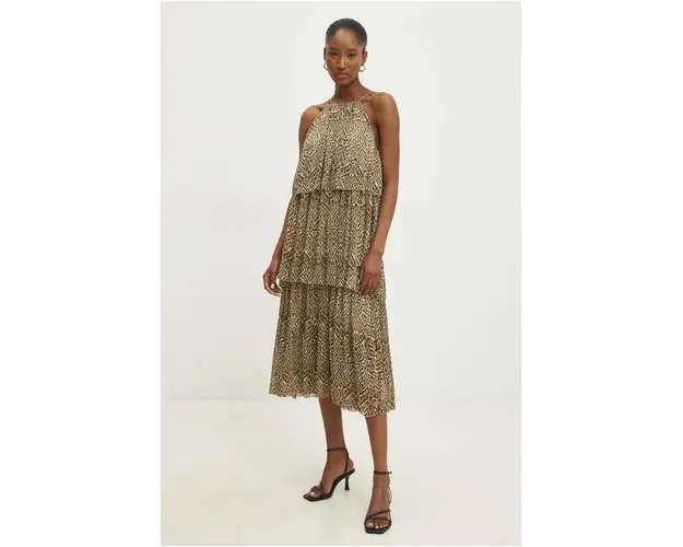 Answear Lab rochie culoarea verde, mini, evazati