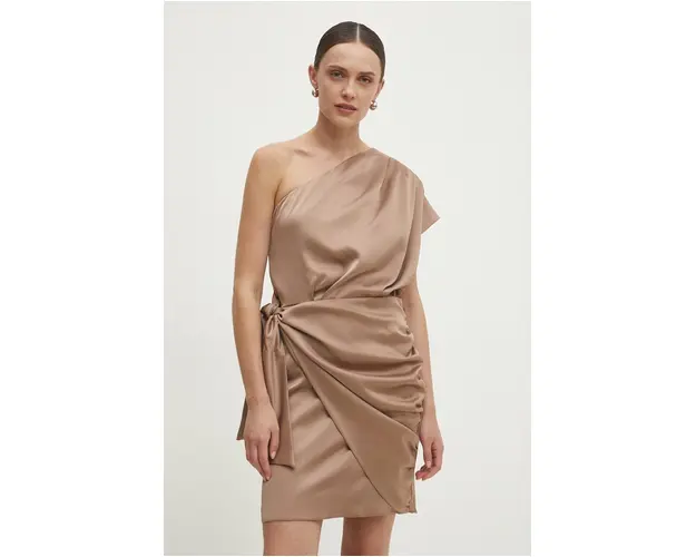 Answear Lab rochie culoarea maro, mini, mulata