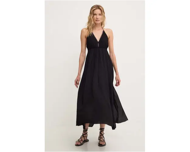 Answear Lab rochie culoarea negru, maxi, evazati