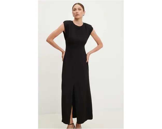 Answear Lab rochie culoarea negru, midi, drept