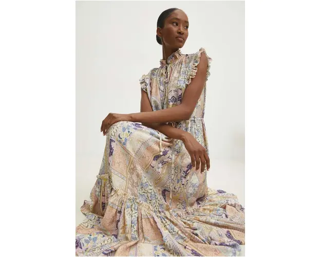 Answear Lab rochie culoarea roz, midi, oversize