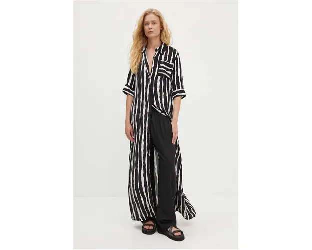 Answear Lab rochie culoarea negru, maxi, evazati