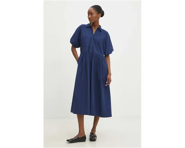 Answear Lab rochie din bumbac midi, evazati