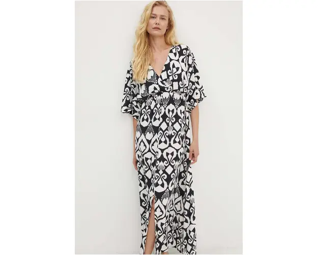 Answear Lab rochie culoarea negru, maxi, evazati