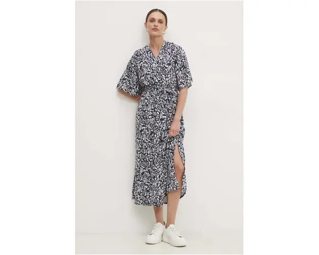 Answear Lab rochie culoarea albastru marin, maxi, evazati