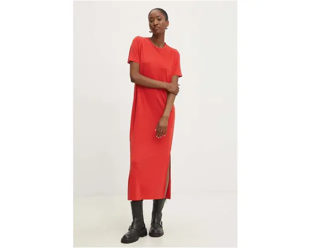 Answear Lab rochie culoarea rosu, midi, drept