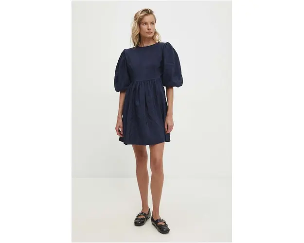 Answear Lab rochie culoarea albastru marin, mini, evazati