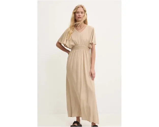 Answear Lab rochie culoarea bej, maxi, evazati