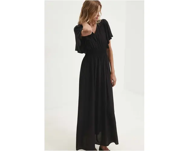 Answear Lab rochie culoarea negru, maxi, evazati