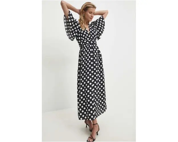 Answear Lab rochie culoarea negru, maxi, evazati