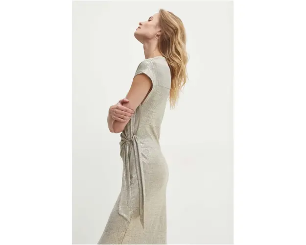 Answear Lab rochie culoarea auriu, maxi, evazati